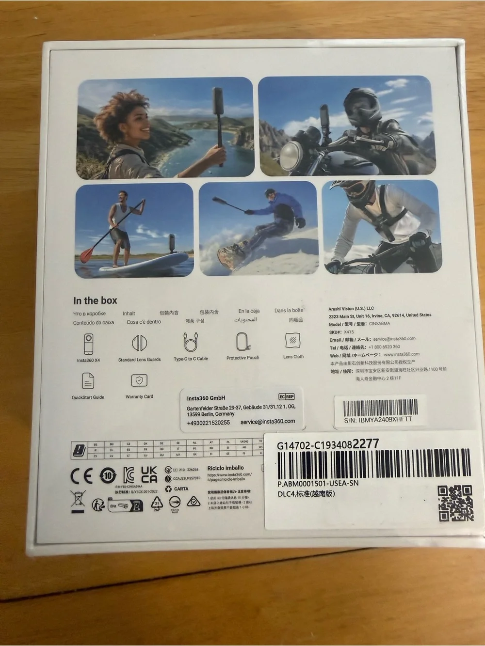 Insta360 Camera Box — White with Blue Accent Photos